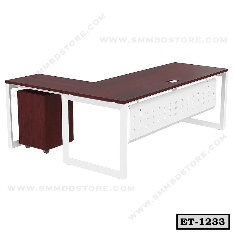 L-Shaped Workstation Desk for Home and Office ET-1233