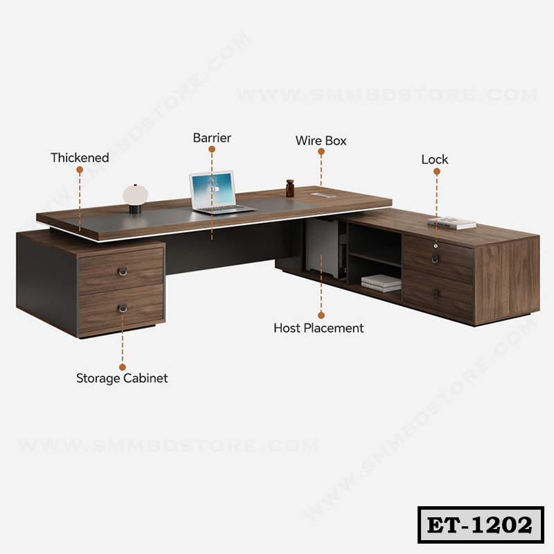 L-Shape Classic Director Desk ET-1202