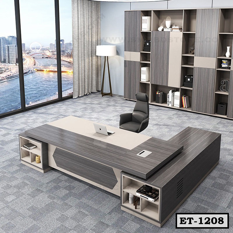Premium MD Executive Office Table with Side Storage ET-1208
