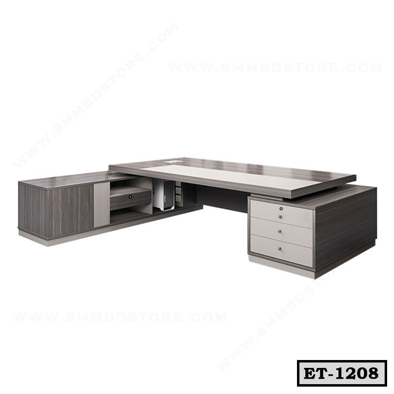 Premium MD Executive Office Table with Side Storage ET-1208