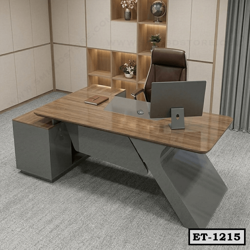 Luxury Director Desk with Side Cabinet ET-1215 Main image