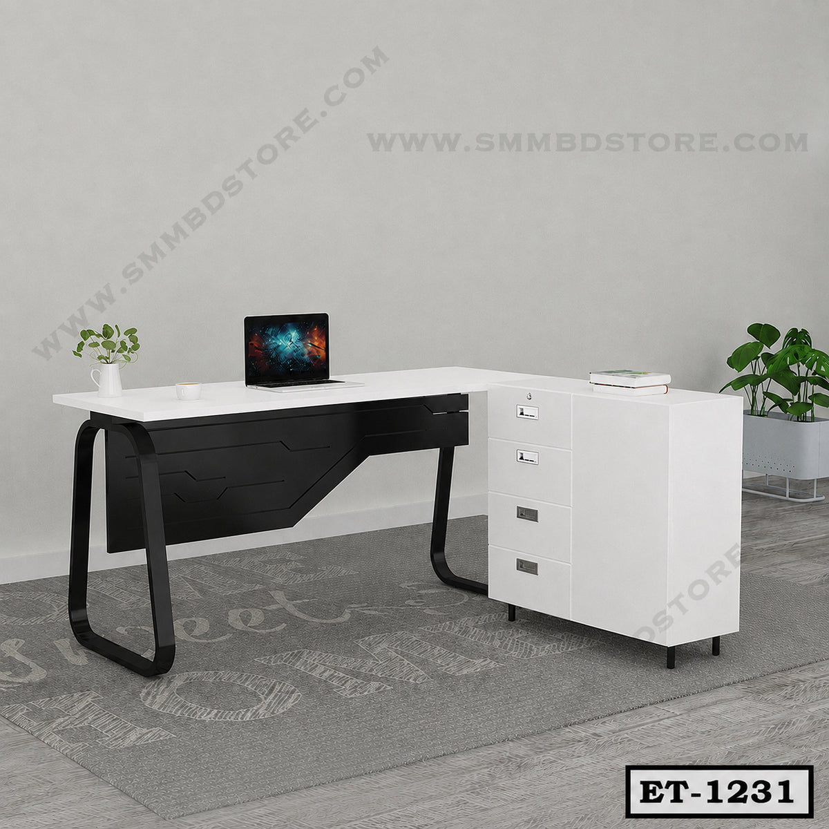 CNC Cutting Metal Executive Desk ET-1231 Main image