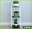 Modern indoor flower rack with three potted plants for living room decor