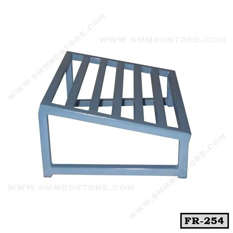Steel slatted foot rest for office or home, angled design, product code FR-254
