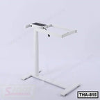 White height adjustable office table frame with modern minimalist design, model THA-815.