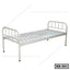 Single metal hospital bed frame with headboard and footboard, model HB-301, white finish.