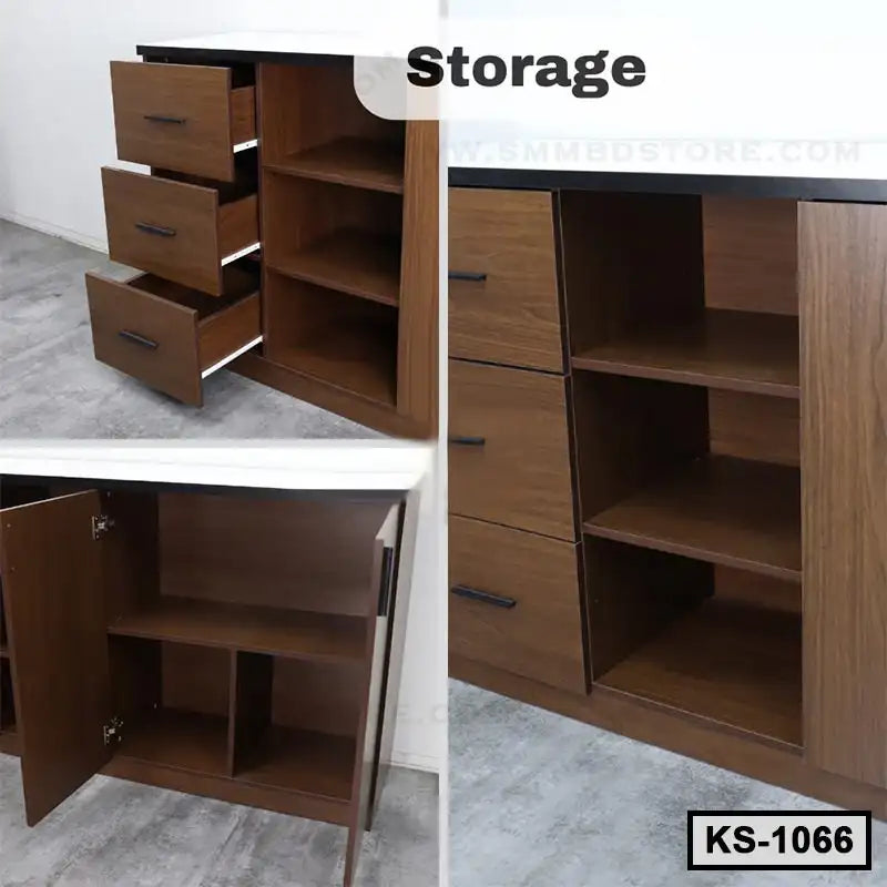 Modern Kitchen Cabinet Storage with 3 Drawer and 2 Door KS-1066 Secondary image