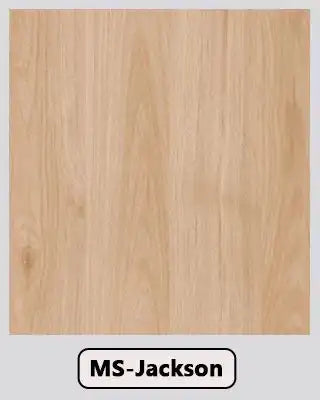 Light oak wood texture furniture panel, labeled MS-Jackson, ideal for modern office or home decor.