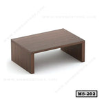 Wooden monitor stand with a minimalist design for office desk organization