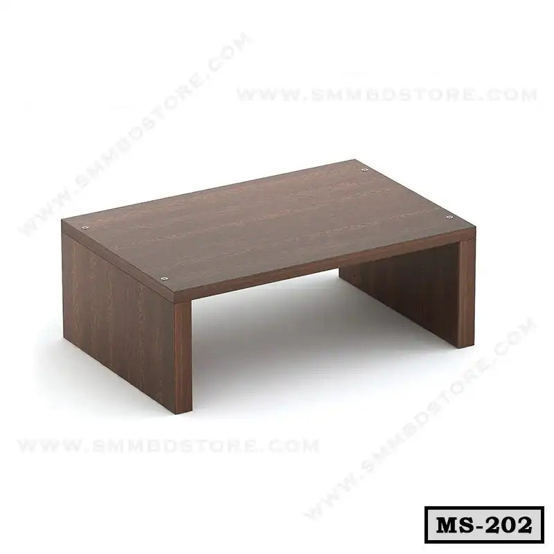 Wooden monitor stand with a minimalist design for office desk organization