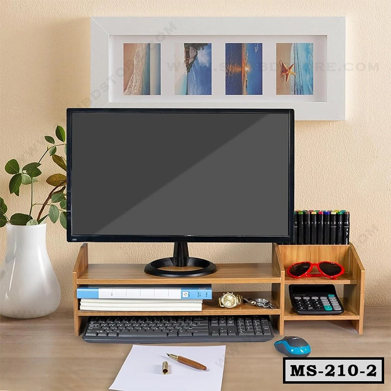 Space Saving Multi-Purpose Monitor Riser Stand MS-210-2