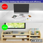 Space Saving Multi-Purpose Monitor Riser Stand MS-210-2