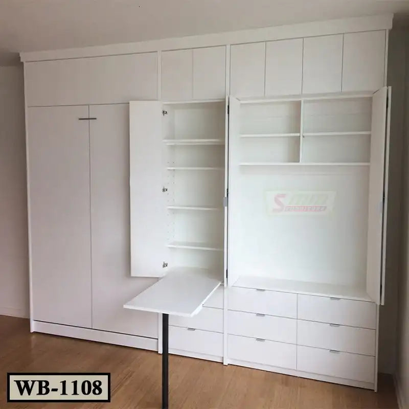 New Design Wall Bed with Folding Desk and Almirah / Wardrobe WB1108 Secondary image
