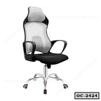 Ergonomic mesh office chair with lumbar support, adjustable armrests, and rolling wheels