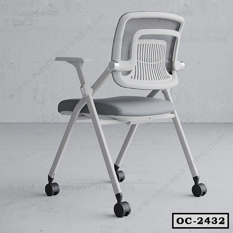 Best Foldable Office Meeting Chair | Student Training Chair with Adjustable Armrest OC-2432