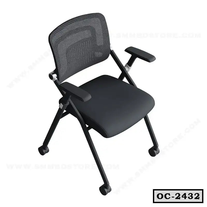 Best Foldable Office Meeting Chair | Student Training Chair with Adjustable Armrest OC-2432 Secondary image