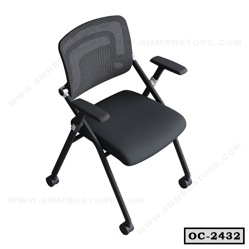 Best Foldable Office Meeting Chair | Student Training Chair with Adjustable Armrest OC-2432