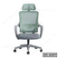 Ergonomic mesh office chair with adjustable headrest and lumbar support on wheels, OC-2437.