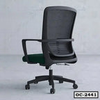 Modern ergonomic mesh office chair with wheels and adjustable armrests