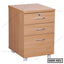 Wooden office drawer unit with three drawers and wheels, model ODU-451