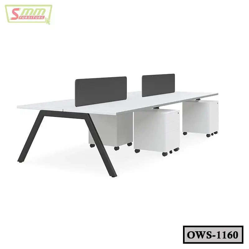 Simple Office Workstation Table With Partition | OWS-1160 Secondary image