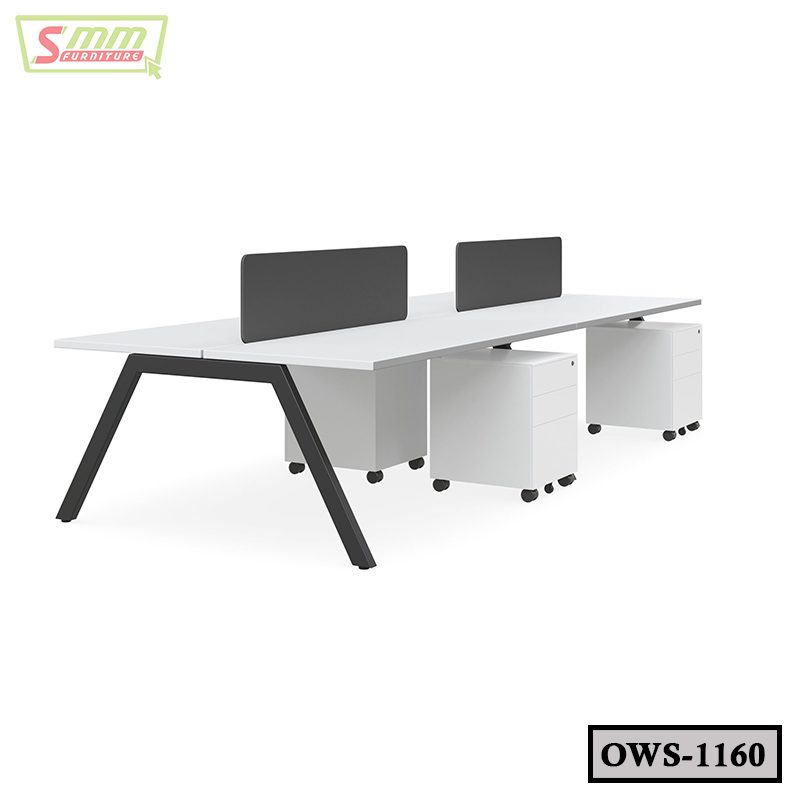 Simple Office Workstation Table With Partition | OWS-1160