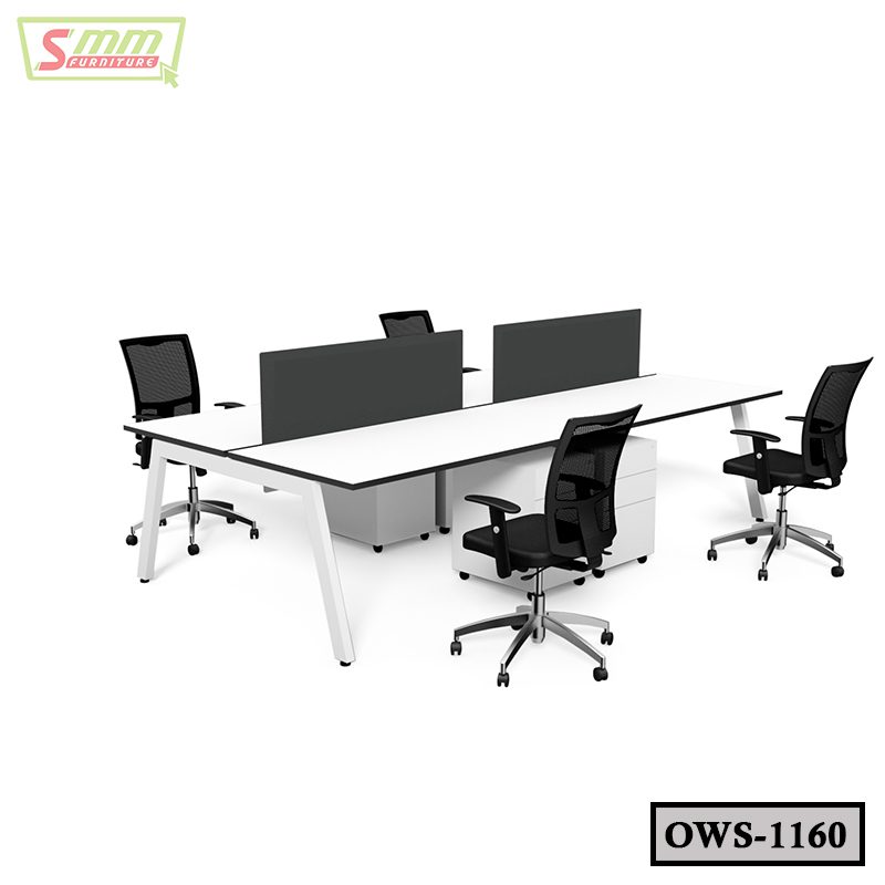 Simple Office Workstation Table With Partition | OWS-1160