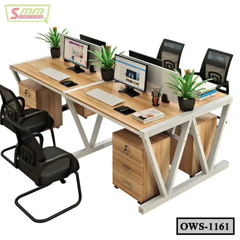 New Design Office Staff Desk With Partition | OWS-1161 Secondary image