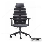 Ergonomic black office chair with adjustable armrests and headrest, model OC-2461