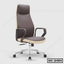 High-back brown and beige ergonomic office chair with armrests and wheels, OC-2484 model.