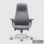 Modern ergonomic office chair with high back, armrests, and caster wheels, OC-2485 model.