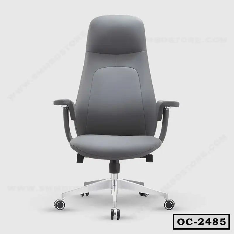 Modern ergonomic office chair with high back, armrests, and caster wheels, OC-2485 model.