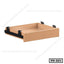 Portable wooden office drawer with black metal brackets, ideal for desks and storage