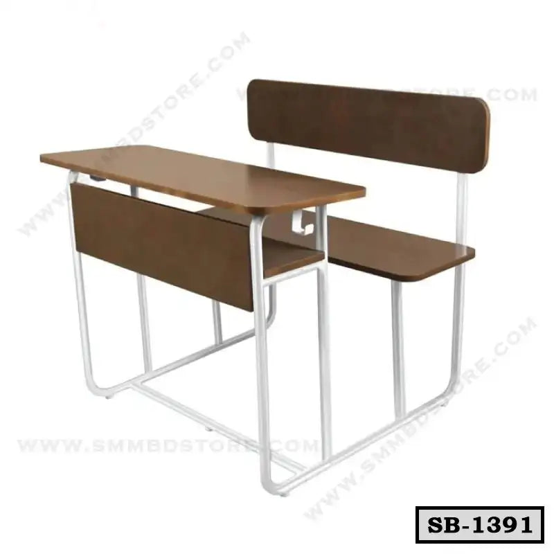 3-Seater Comfortable Metal and Board School Bench SB-1391 Secondary image