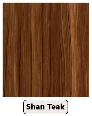 Shan Teak wood texture with natural brown grain, ideal for modern furniture design