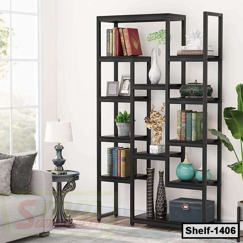 Modern Industrial Bookshelf | Display Shelves (Shelf-1406) Secondary image