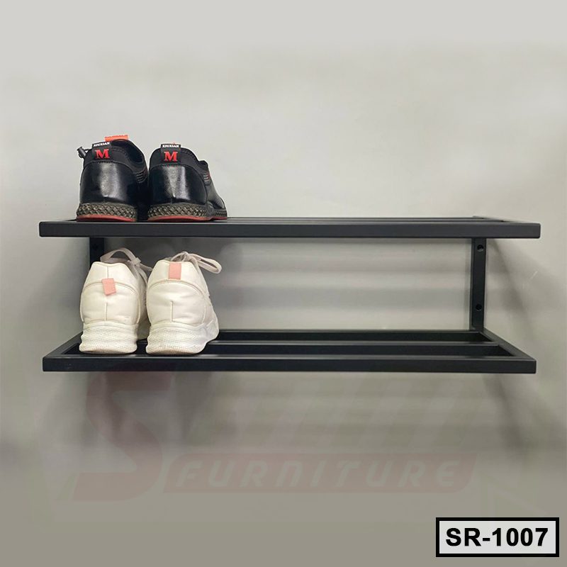 2 Tier Industrial Wall Mount Shoe Rack SR-1007