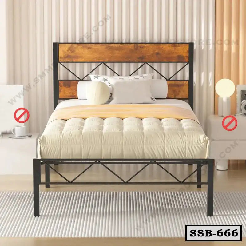 Modern Strength Single Metal Bed-SSB-666 Secondary image