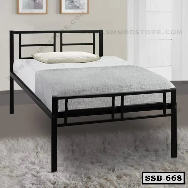 Space-Saving Single Metal Bed for Home-SSB-668