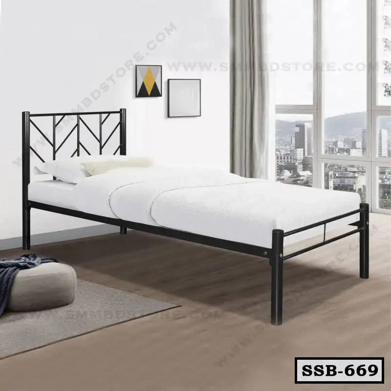 Strong Modern Single Steel Bed | SSB-669 Secondary image