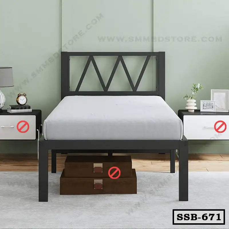 Twin Metal Bed Frame for Home | SSB-671 Secondary image