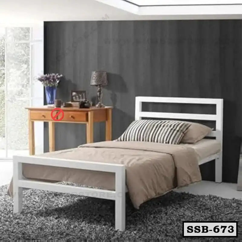 Modern Single Metal Bed Design-SSB-673 Secondary image