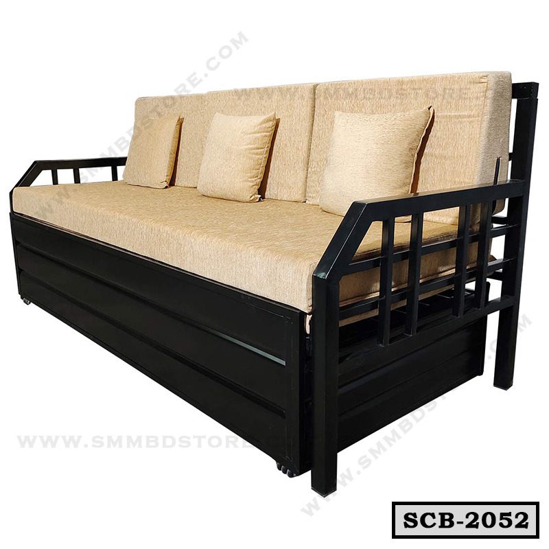 3 Seater Metal Sofa Cum Bed SCB-2052