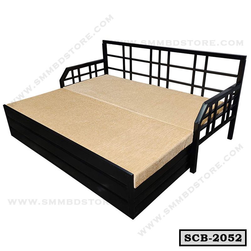 3 Seater Metal Sofa Cum Bed SCB-2052