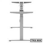 Modern standing computer desk with adjustable height and minimalist design, model THA-806.