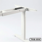 Adjustable standing computer desk white metal frame, modern office furniture, THA-810