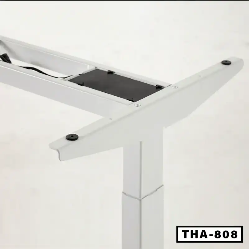 Adjustable standing desk frame with double motors, sturdy metal construction, THA-808 model