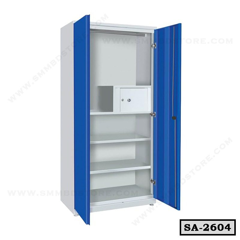 2-Door Steel Almirah with Locker and Shelves SA-2604