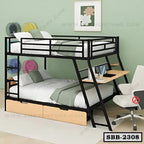 Space-saving Metal Bunk Bed with Desk SBB-2308
