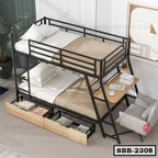 Space-saving Metal Bunk Bed with Desk SBB-2308